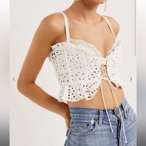 For Love & Lemons Sadie Corset Crop Top